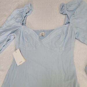 Wilfred Light Blue Novella Mini Dress